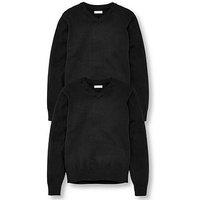 Everyday Unisex 2 Pack V-Neck School Jumper - Black