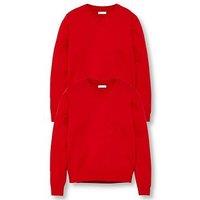 Everyday Unisex 2 Pack V-Neck School Jumper - Red