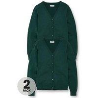 Everyday Girls 2 Pack School Cardigans - Green