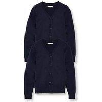 The Very Collection Girls 2 Pack School Cardigans - Navy