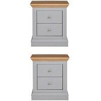 Very Home Hanna Set Of 2 Bedside Chests