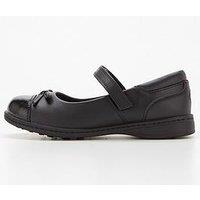 Everyday Older Kids Mary Jane Leather School Shoe - Black Standard Fit