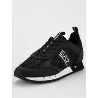 Ea7 Emporio Armani Black & White Laces Trainers - Black/White