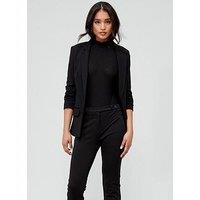 Everyday Ultimate Ruched Sleeve Blazer - Black