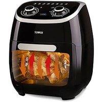 Tower T17038 Xpress 5-In-1 Manual Air Fryer Oven With Rapid Air Circulation, 60-Minute Timer, 11L, 2000W, Black