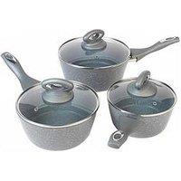 Salter Marble Collection 3-Piece Saucepan Set In Grey