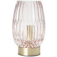 Very Home Daphne Ribbed Touch Table Lamp - Pink