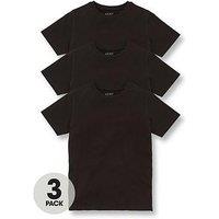 Everyday Unisex 3 Pack Sports School T-Shirts - Black