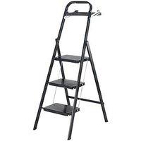 Werner 3 Tread Black Stepstool With Tool Tray