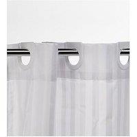 Croydex White Regency Stripe Hook N Hang Shower Curtain