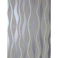 Arthouse Grey Metallic Wave Wallpaper