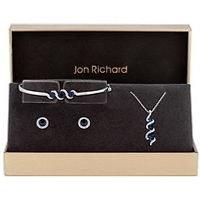 Jon Richard Sapphire And Crystal Twist Drop Jewellery Set