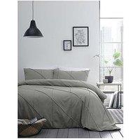 Serene Dart Duvet Cover Set - Grey