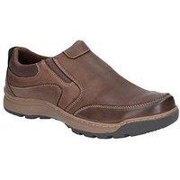 Mens Hush Puppies Jasper Casual Slip On Smart Leather Shoes Sizes 6 to 15