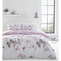 Catherine Lansfield Butterflies Duvet Cover Set - Heather