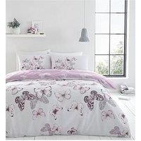 Catherine Lansfield Butterflies Duvet Cover Set - Heather