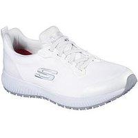 Skechers Workwear Squad Slip Resistant Bungee Lace Slip-On Trainer - White