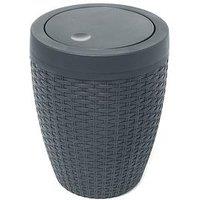 Addis 5-Litre Faux Rattan Bathroom Bin With Swing Lid