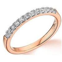 The Love Collection 9Ct Rose Gold 0.25Ct Diamond Micro Setting Eternity Ring