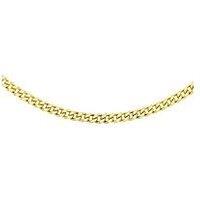 The Love Collection 9Ct Gold Diamond Cut Curb Chain Necklace