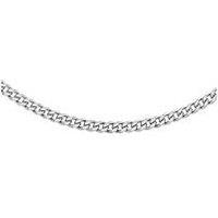 Love Gold 9Ct White Gold Adjustable Curb Chain Necklace