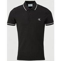 Calvin Klein Jeans Tipping Slim Polo Shirt - Black