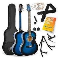 3Rd Avenue Full Size 4/4 Acoustic Guitar Pack For Beginners - 6 Months Free Lessons - Blueburst