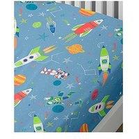 Bedlam Supersonic Glow In The Dark Single Fitted Sheet - Multi