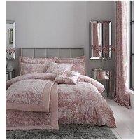Catherine Lansfield Crushed Velvet Duvet Cover Set - Blush Pink