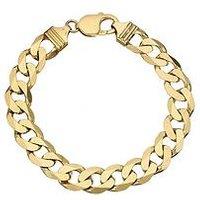 The Love Collection 9Ct Yellow Gold 1/2 Oz Solid Diamond Cut Curb Bracelet