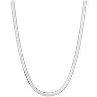 Simply Silver Sterling Silver 925 High Shine Herringbone Necklace