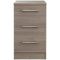 Swift Halton Ready Assembled 3 Drawer Bedside Chest - Fsc Certified