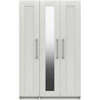 One Call Regal Part Assembled 3 Door Mirrored Wardrobe