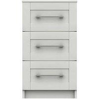 One Call Regal Ready Assembled 3 Drawer Bedside Chest