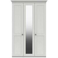 One Call Harris Part Assembled 3 Door Mirrored Wardrobe