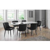 Julian Bowen Pair Of Luxe Velvet Dining Chairs - Grey