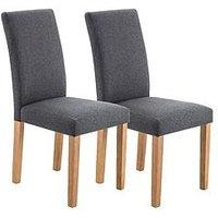 Julian Bowen Pair Of Hastings Fabric Dining Chairs