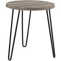 Dorel Home Owen Round Side Table - Grey Oak Effect