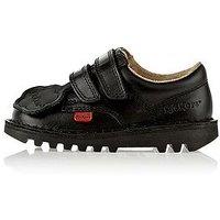 Kickers Boys Kick Lo Velcro Shoe - Black