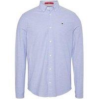 Tommy Jeans Tjm Slim Stretch Fit Oxford Shirt - Perfume Blue
