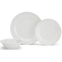 Waterside 18-Piece White Round Melamine Dinner Set