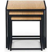 Julian Bowen Tribeca Nest Of 3 Tables - Oak Effect