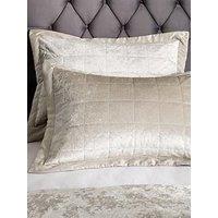 Catherine Lansfield Crushed Velvet Pillow Sham Pair &Ndash; Natural