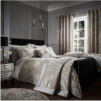 Catherine Lansfield Crushed Velvet Duvet Cover Set - Natural