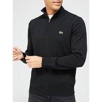 Lacoste Half Zip Knit Jumper - Black