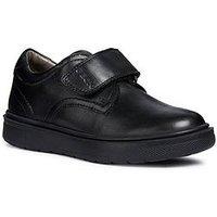 GEOX RIDDOCK Boys Modern Leather Single Strap Casual Smart School Shoes Black