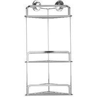 Croydex Stick &Lsquo;N&Rsquo; Lock Three-Tier Corner Basket