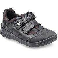 Start-Rite Rocket Boys Space Themed Glow In The Dark & Leather School Shoes - Black