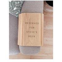 The Personalised Memento Company Personalised 'Reserved For' Wooden Sofa Tray