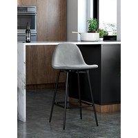 Dorel Home Calvin Velvet Bar Stool- Grey